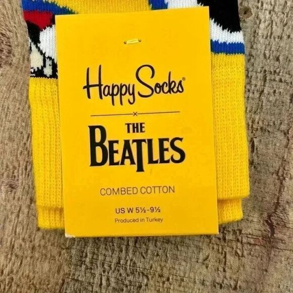 NWT Happy Socks The Beatles Combed Cotton Women’s 5.5-9.5 - Picture 4 of 4